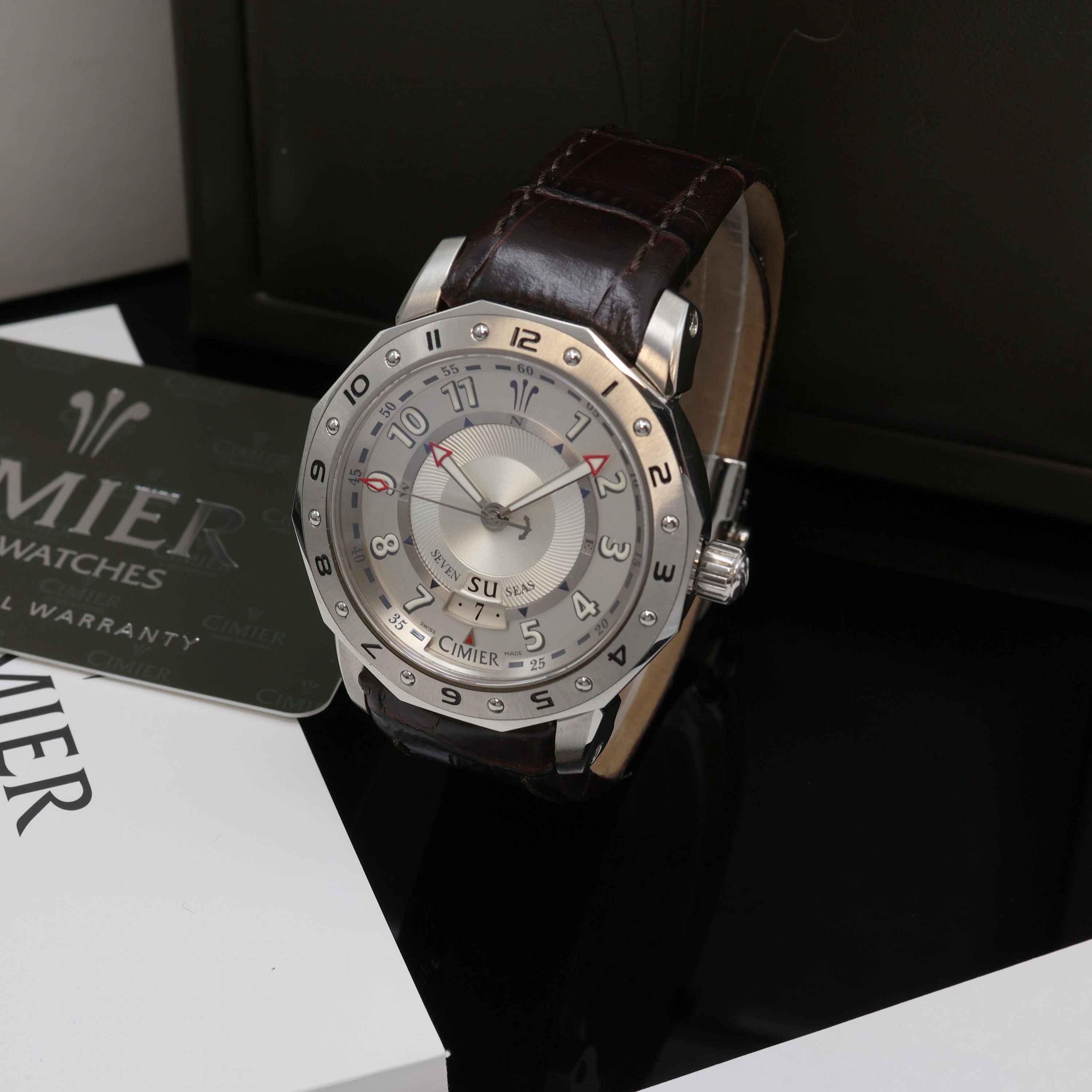 Image 27076621 - CIMIER Seven Seas Armbanduhr Referenz 6198, Automatik, Edelstahlgeh. inkl. orig. ...