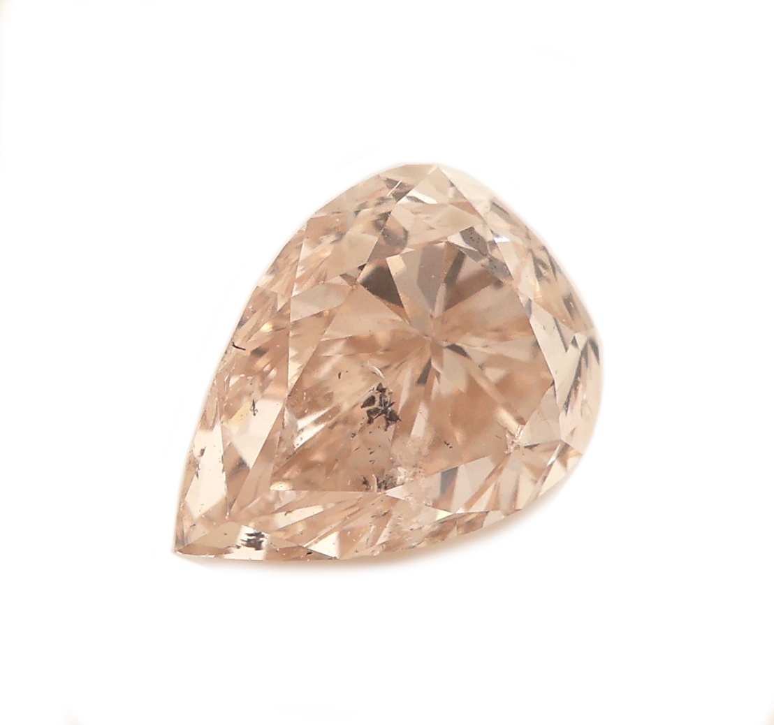 Detail a: Loser Diamant Tropfen ca. 0.51 ct Getönt (U-V)natural light brown, GIA Report 02/2016