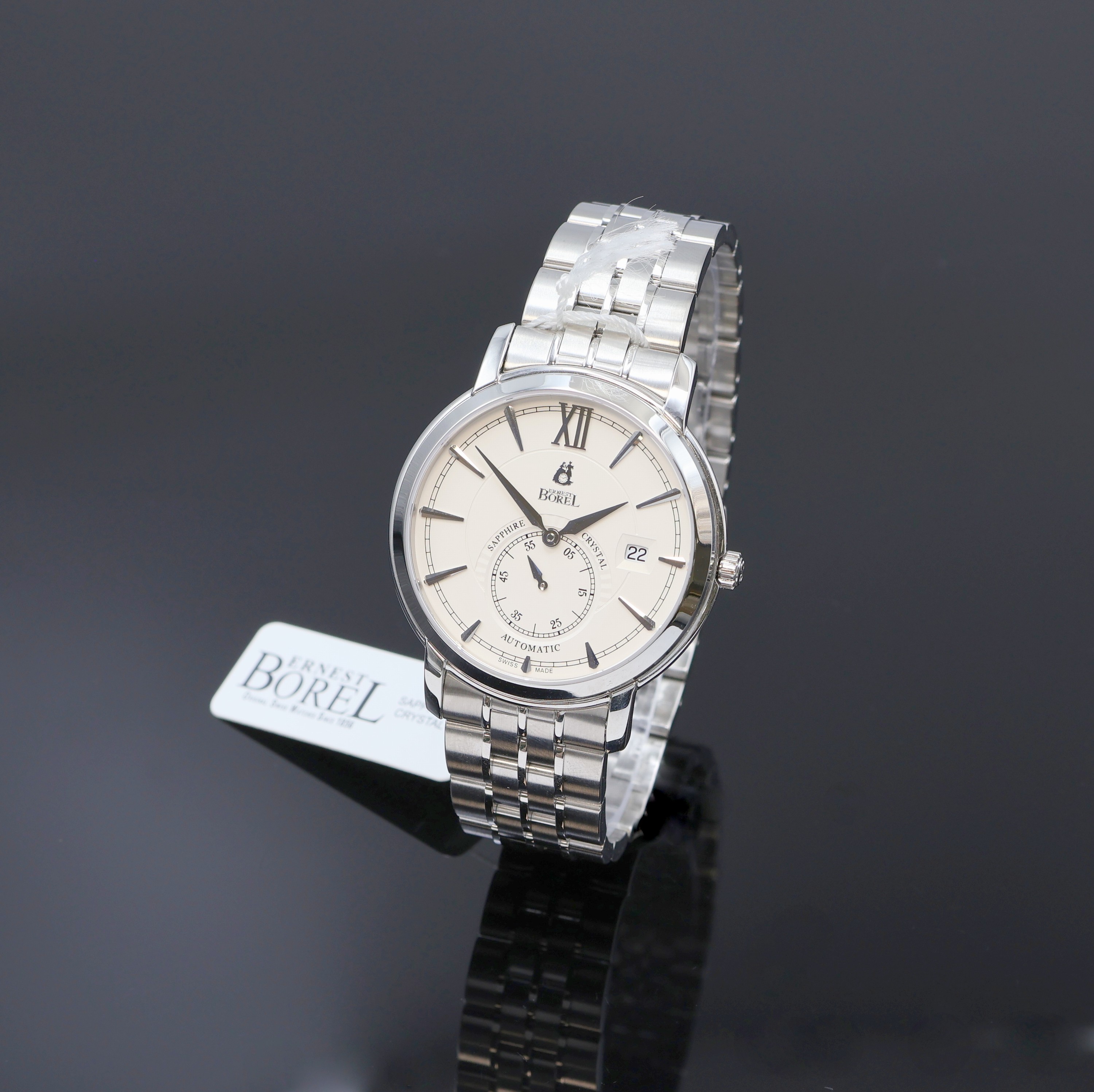 Image 27076657 - ERNEST BOREL Herrenarmbanduhr Referenz GS6155W, Automatik, beids. vergl. Edelstahlgeh. ...