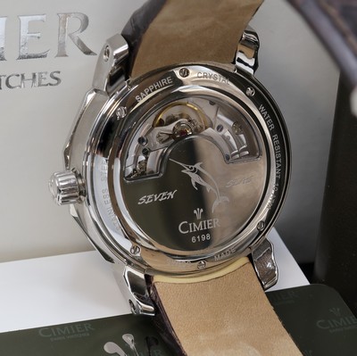 27076621d - CIMIER Seven Seas Armbanduhr Referenz 6198, Automatik, Edelstahlgeh. inkl. orig. ...