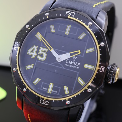 27076650a - CIMIER Hattrick Massimo Busacca auf 300 Stück limitierte Armbanduhr mit digitaler ...