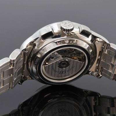 27076660d - ERNEST BOREL Herrenchronograph Referenz GS8780R6, Automatik, beids. vergl. Edelstahlgeh. ...