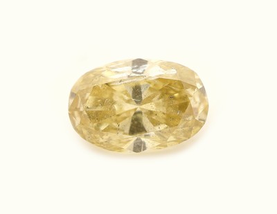 Image Loser ovalfacett. Diamant ca. 0.74 ct natural fancy brownish yellow, 7.18 x 4.83 x 2.97 ...