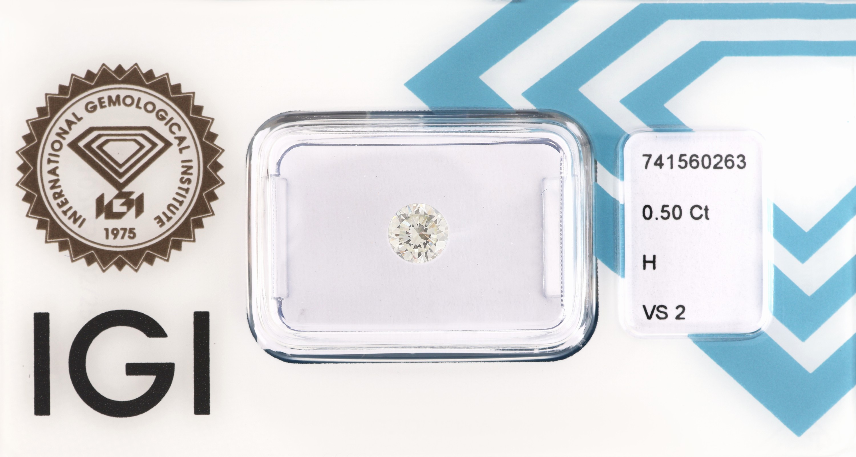 Image 27076728 - Loser Brillant 0.50 ct Weiß(H)/vs2, eingeschweißt, IGI-Expertise anbei Schätzpreis: ...