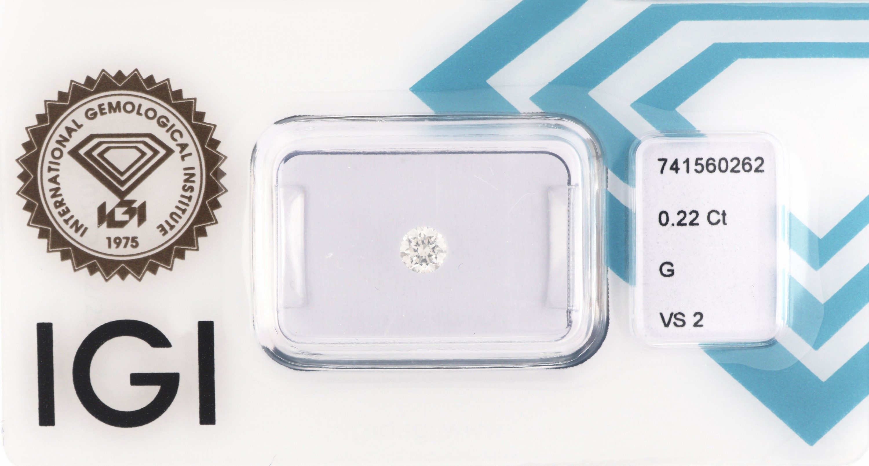 Image 27076730 - Loose brilliant , 0.22 ct Top Wesselton (G)/vs2, sealed, IGI-expertise attached ...