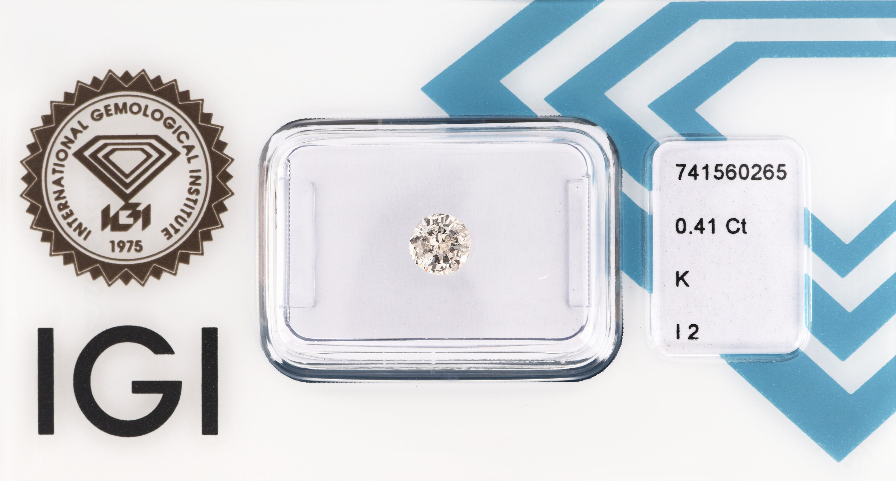 Image 27076739 - Loser Brillant, 0.41 ct get.Weiß(K)/p2, eingeschweißt, IGI-Expertise anbei ...