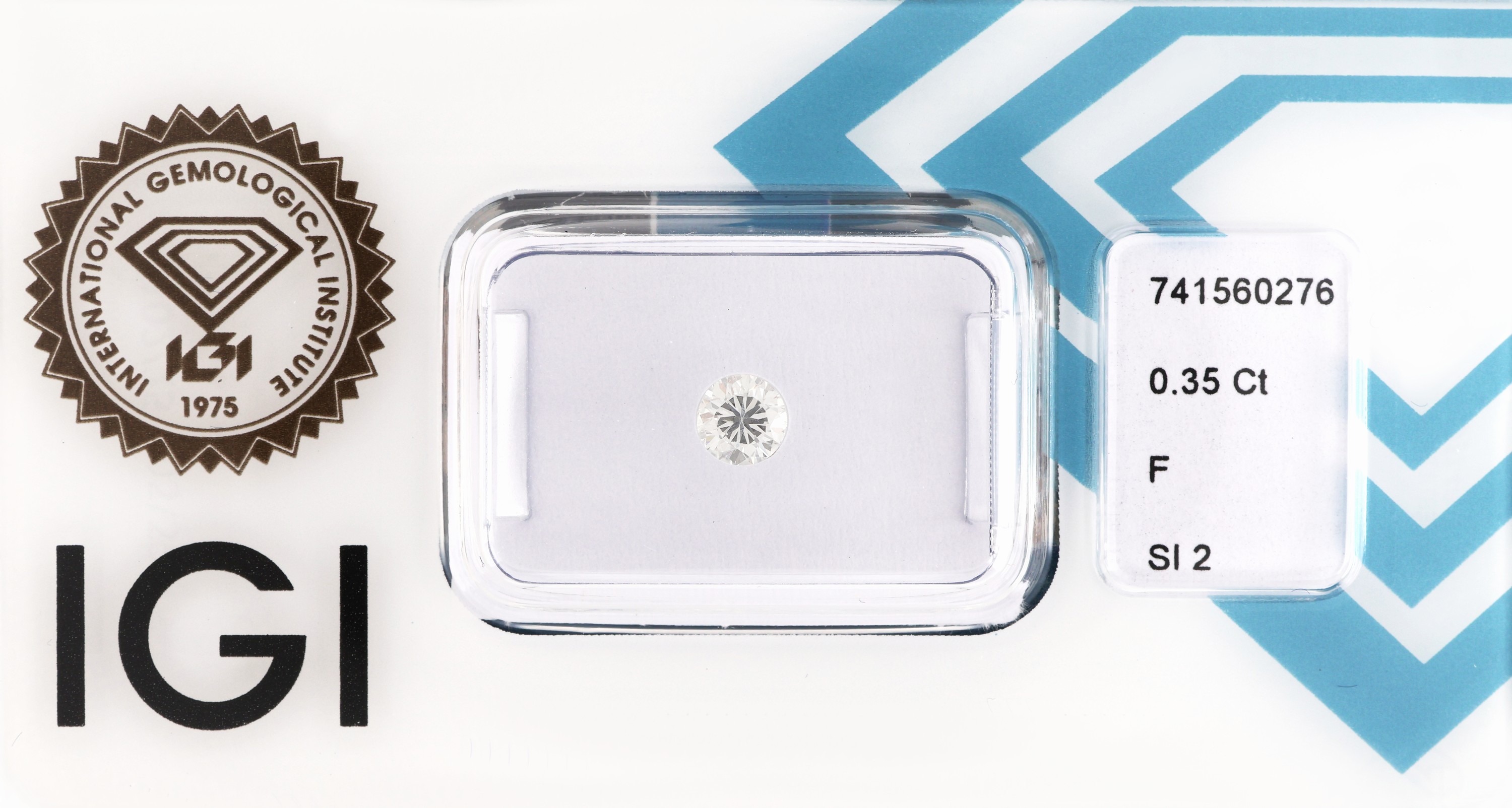 Image 27076746 - Loser Brillant ca. 0.35 ct feines Weiß(F)/si2,eingeschweißt, IGI-Expertise anbei ...