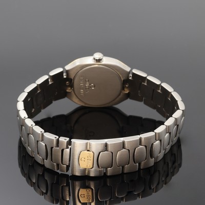 27076701b - OMEGA Damenarmbanduhr Polaris Referenz 7951031, quarz, Titangeh. Gold-Intarsiert, orig. ...