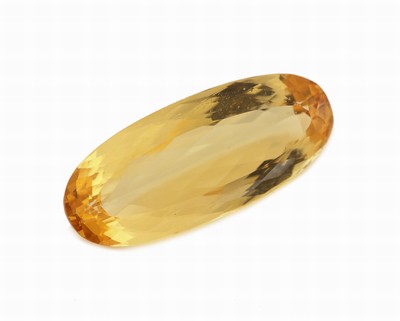 27076748a - Loser Topas ca. 8.02 ct, ovalfacett., ca. 19.91 x 8.46 x 5.12 mm, Yellow, Herkunft ...