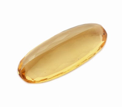 27076748b - Loser Topas ca. 8.02 ct, ovalfacett., ca. 19.91 x 8.46 x 5.12 mm, Yellow, Herkunft ...