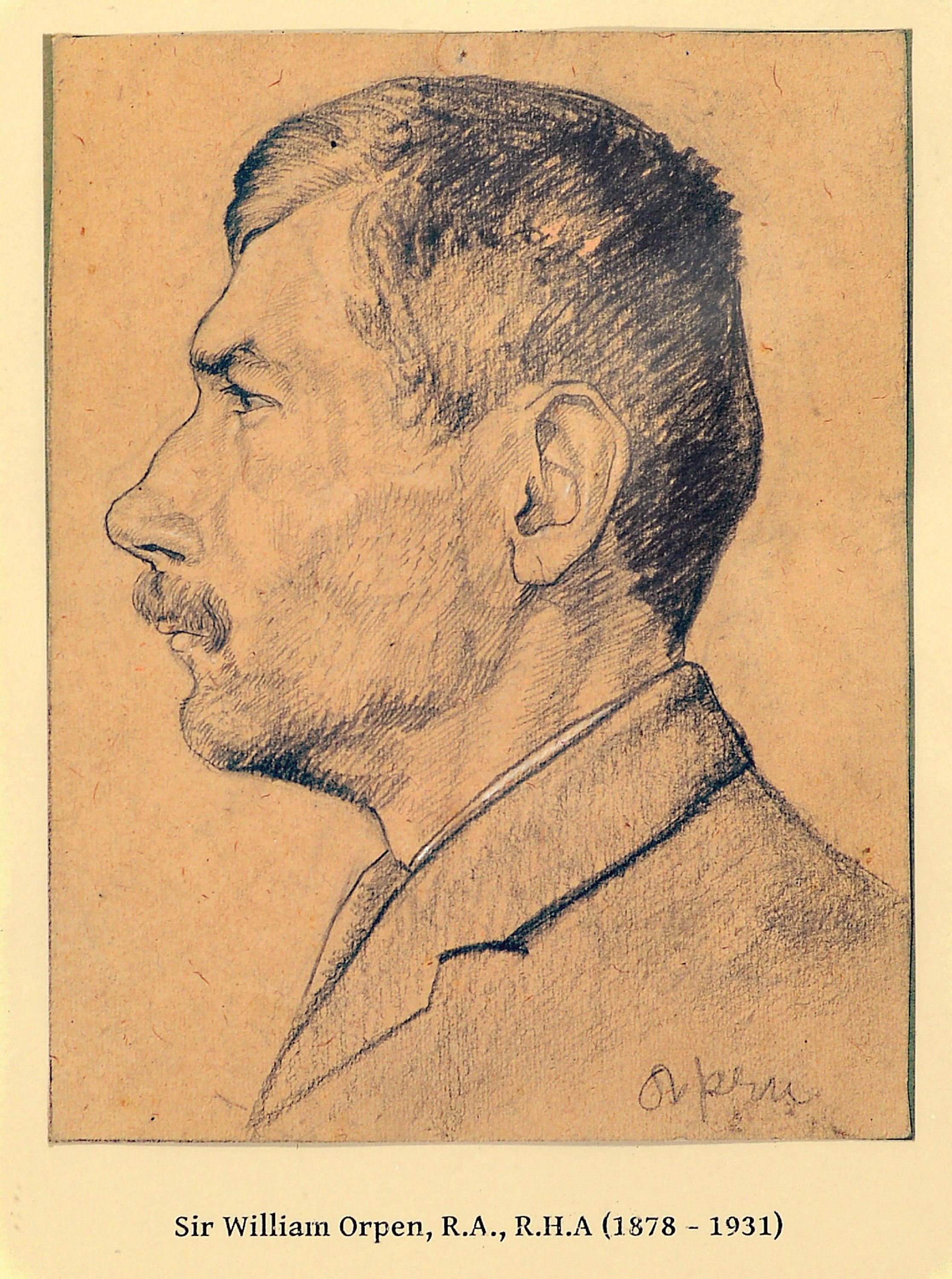 Image 27076867 - William Orpen, 1878 Stillorgan Irland-1931 London, Profilporträt eines bärtigen ...