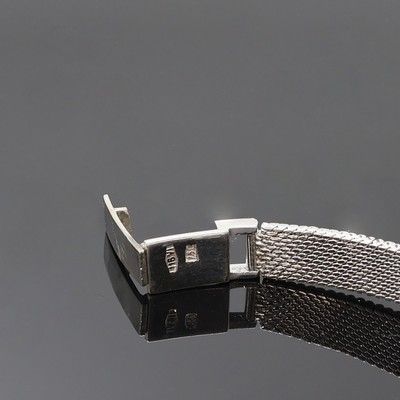 27077587b - 18k white gold and diamonds set ladies wristwatch denotes Jaeger-LeCoultre, quartz, ...