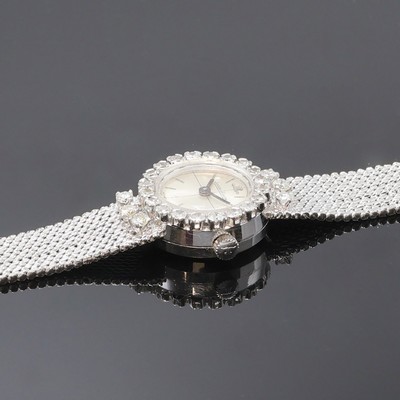 27077587c - 18k white gold and diamonds set ladies wristwatch denotes Jaeger-LeCoultre, quartz, ...