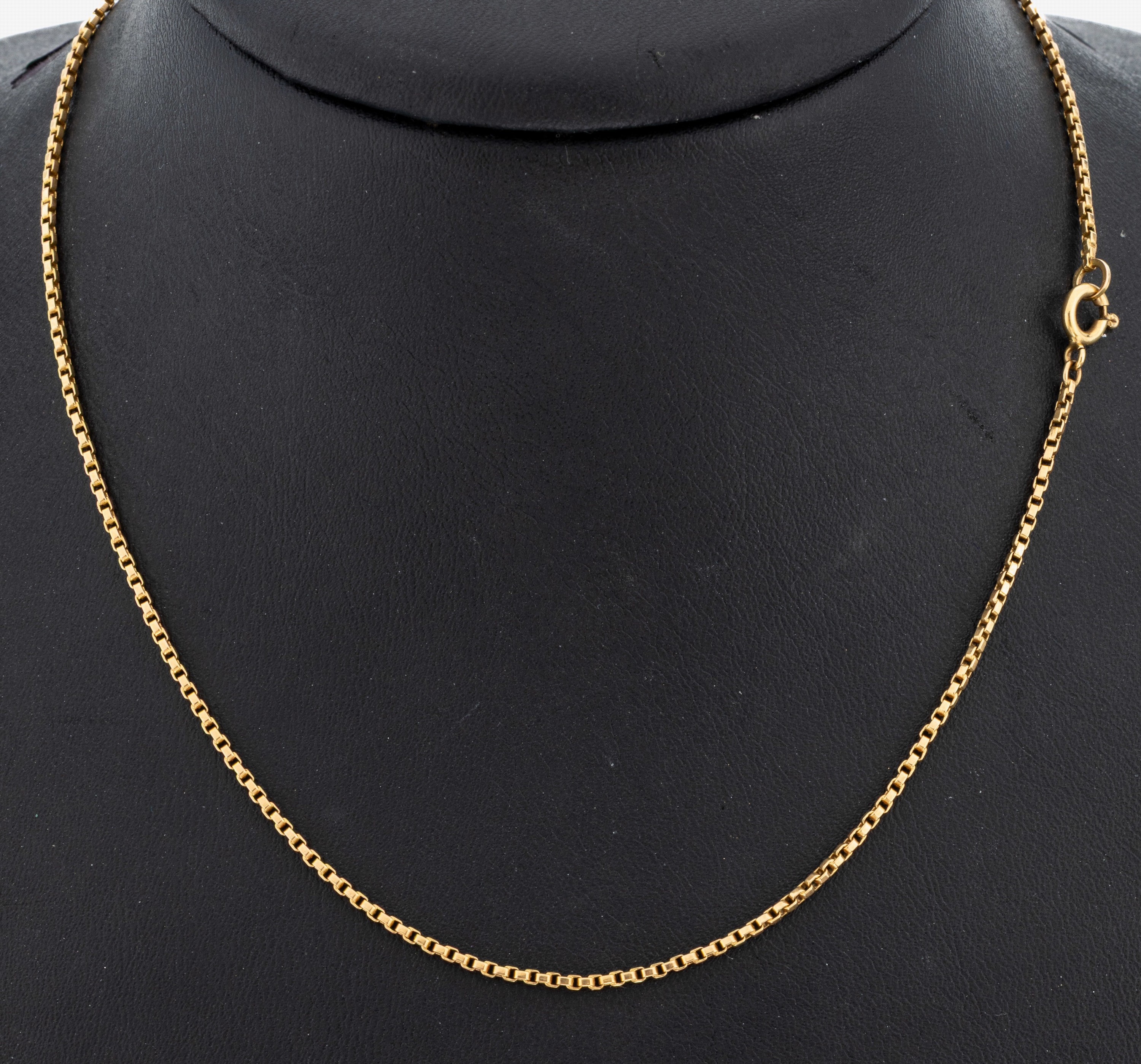 Image 27077602 - 14 kt Gold Collier, GG 585/000 gepr., L. ca. 56 cm, Federringschließe, ca. 6.3 g