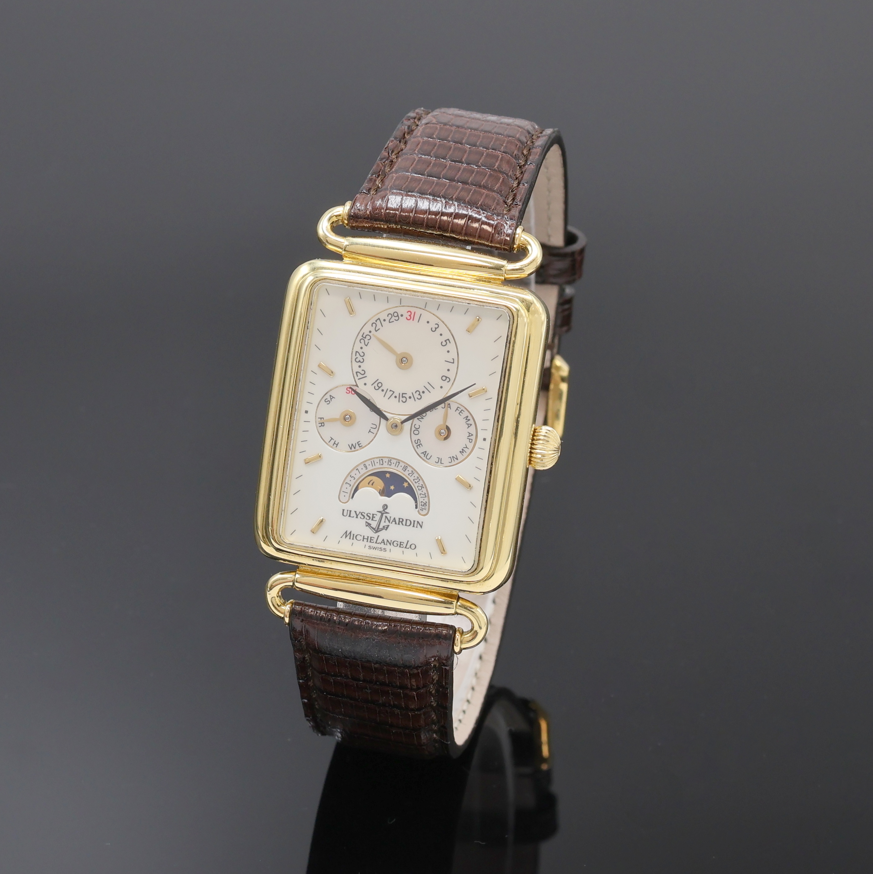 Image 27077681 - ULYSSE NARDIN MichelAngelo Herrenarmbanduhr mit Vollkalender in GG 750/000 Referenz ...