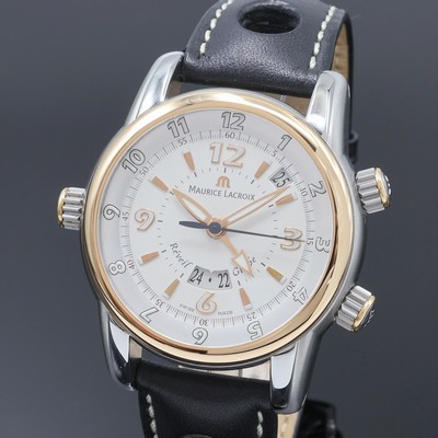 27077601a - MAURICE LACROIX Masterpiece Reveil Globe Armbanduhr mit Wecker Referenz MP6388, ...