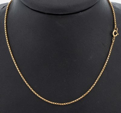 Image 14 kt Gold Collier, GG 585/000 gepr., L. ca. 56 cm, Federringschließe, ca. 6.3 g