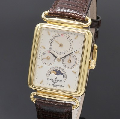 27077681a - ULYSSE NARDIN MichelAngelo Herrenarmbanduhr mit Vollkalender in GG 750/000 Referenz ...