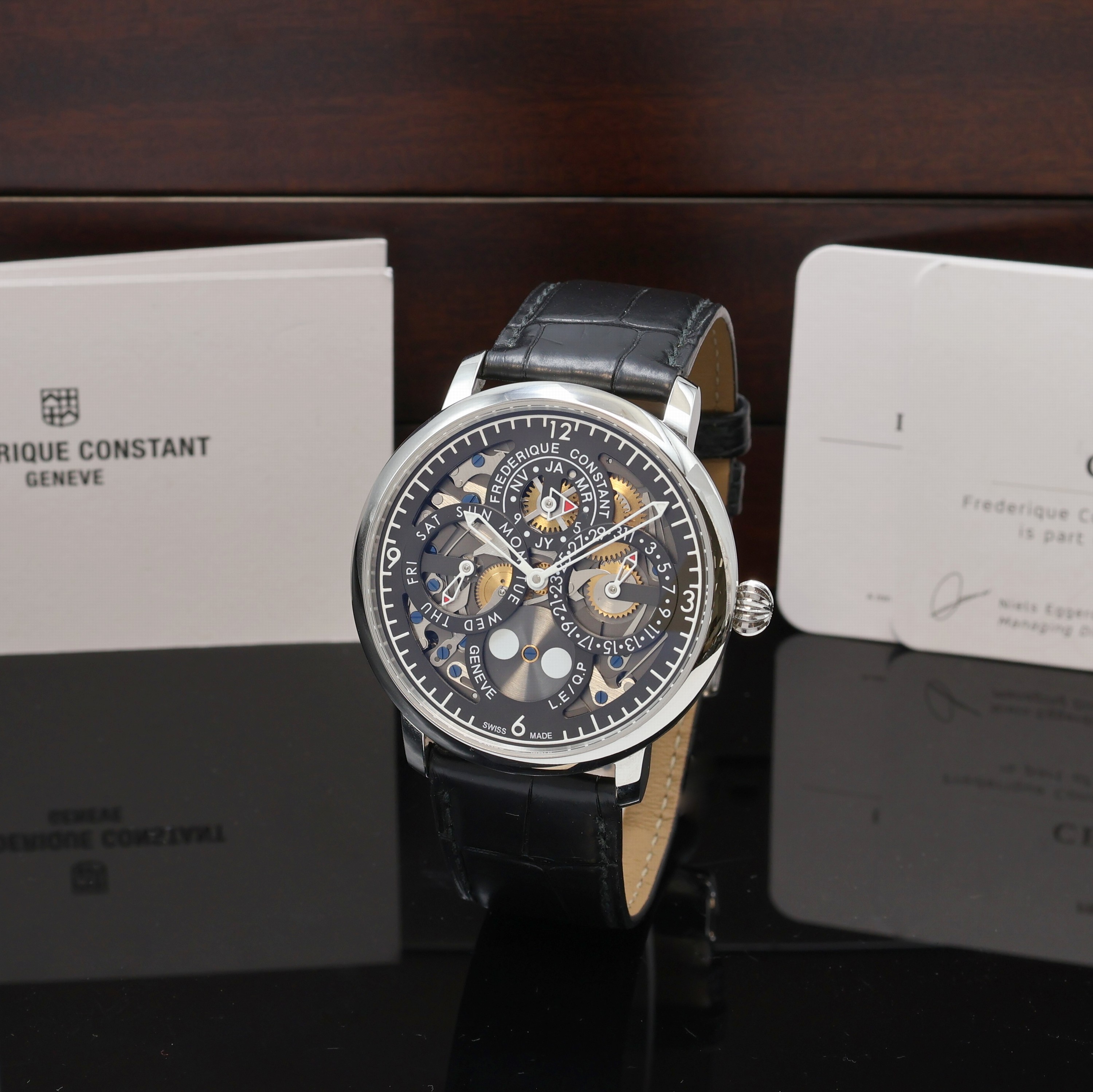 Image 27077791 - FREDERIQUE CONSTANT Slimline Perpetual Calender to 135 pieces limited, astronomical gents ...