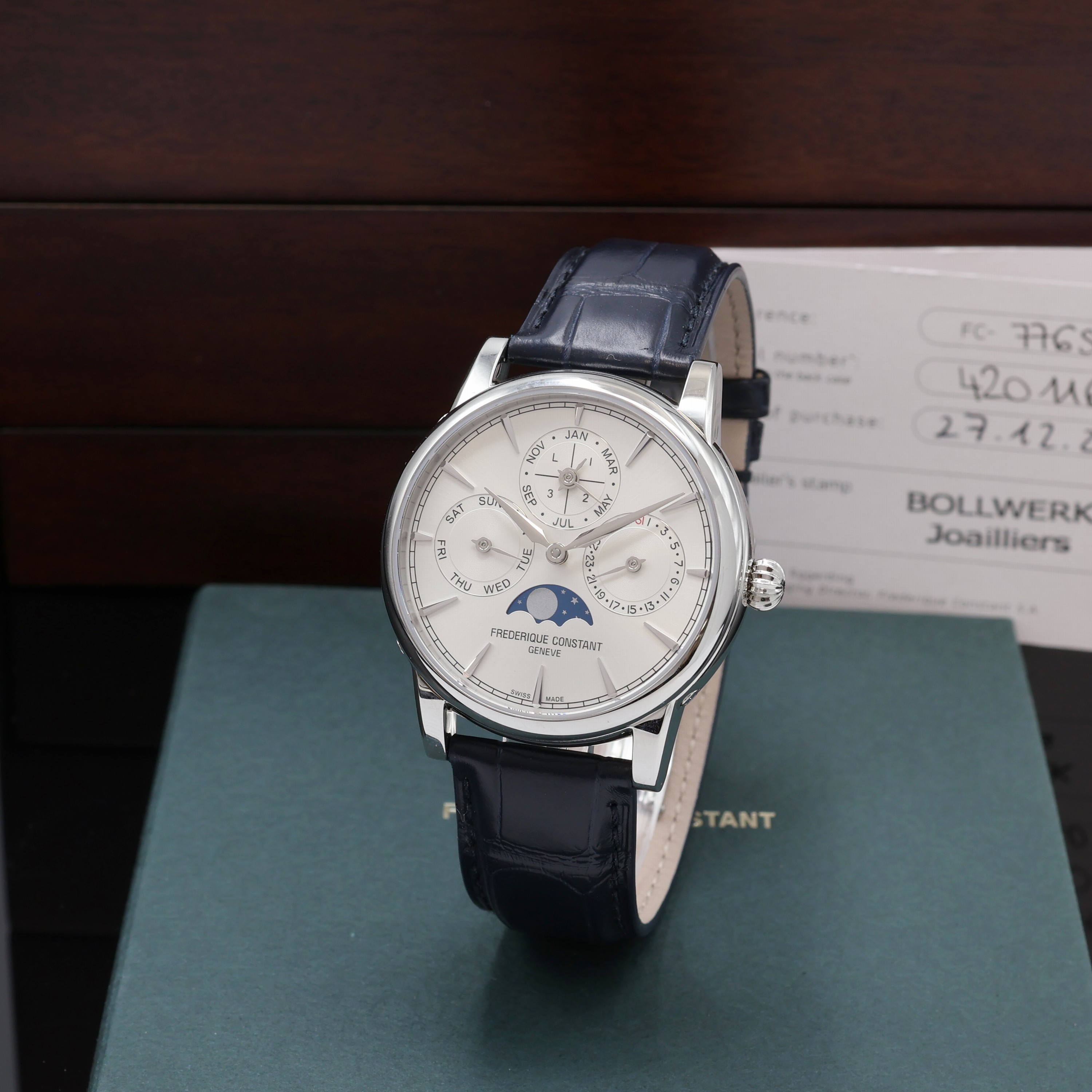 Image 27077792 - FREDERIQUE CONSTANT Classic Perpetual Calender astronomische Herrenarmbanduhr Referenz ...