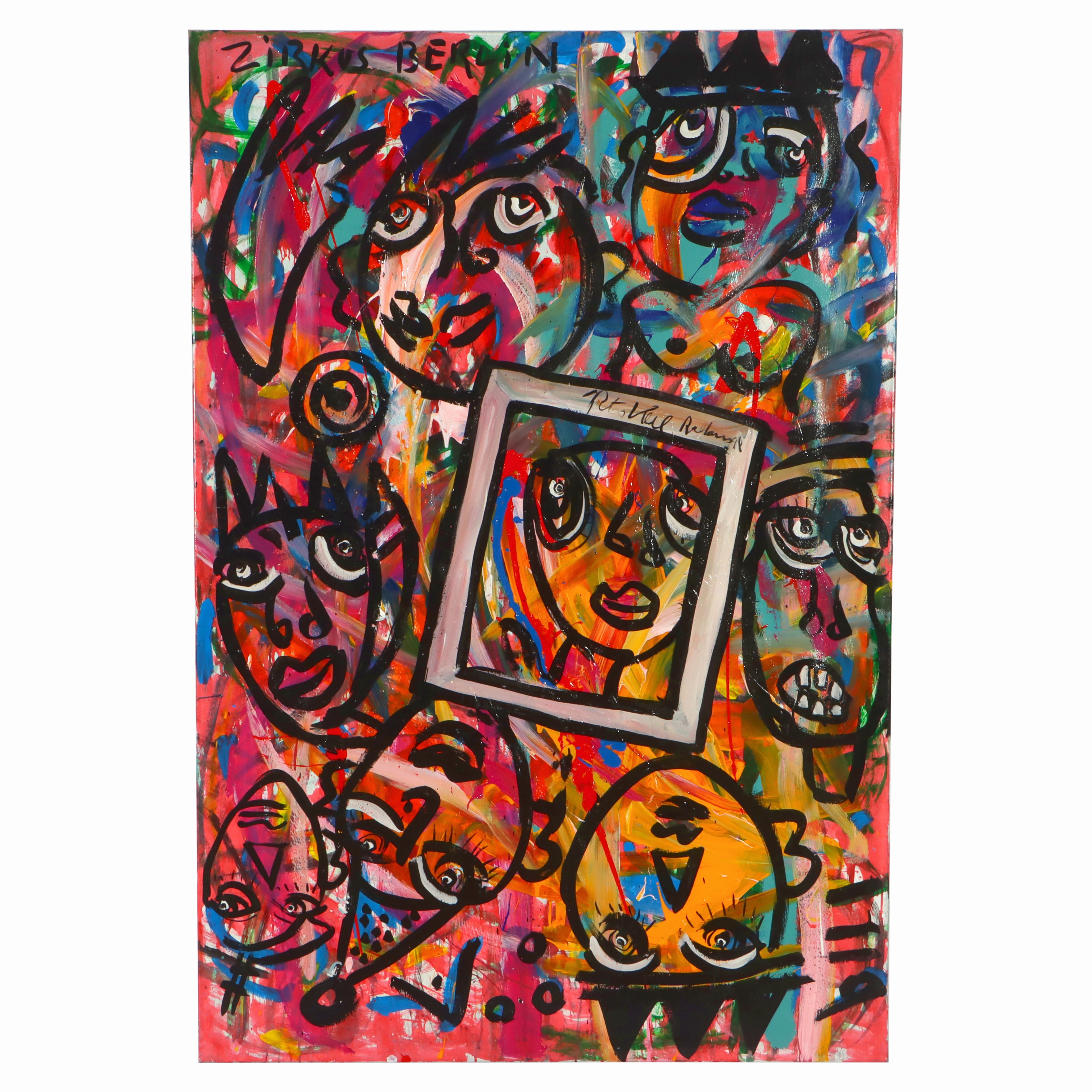 Image 27077793 - Peter Robert Keil, 1998, Titel: ´Zirkus Berlin´, ca. 192x130 cm, signiert u. datiert, ...