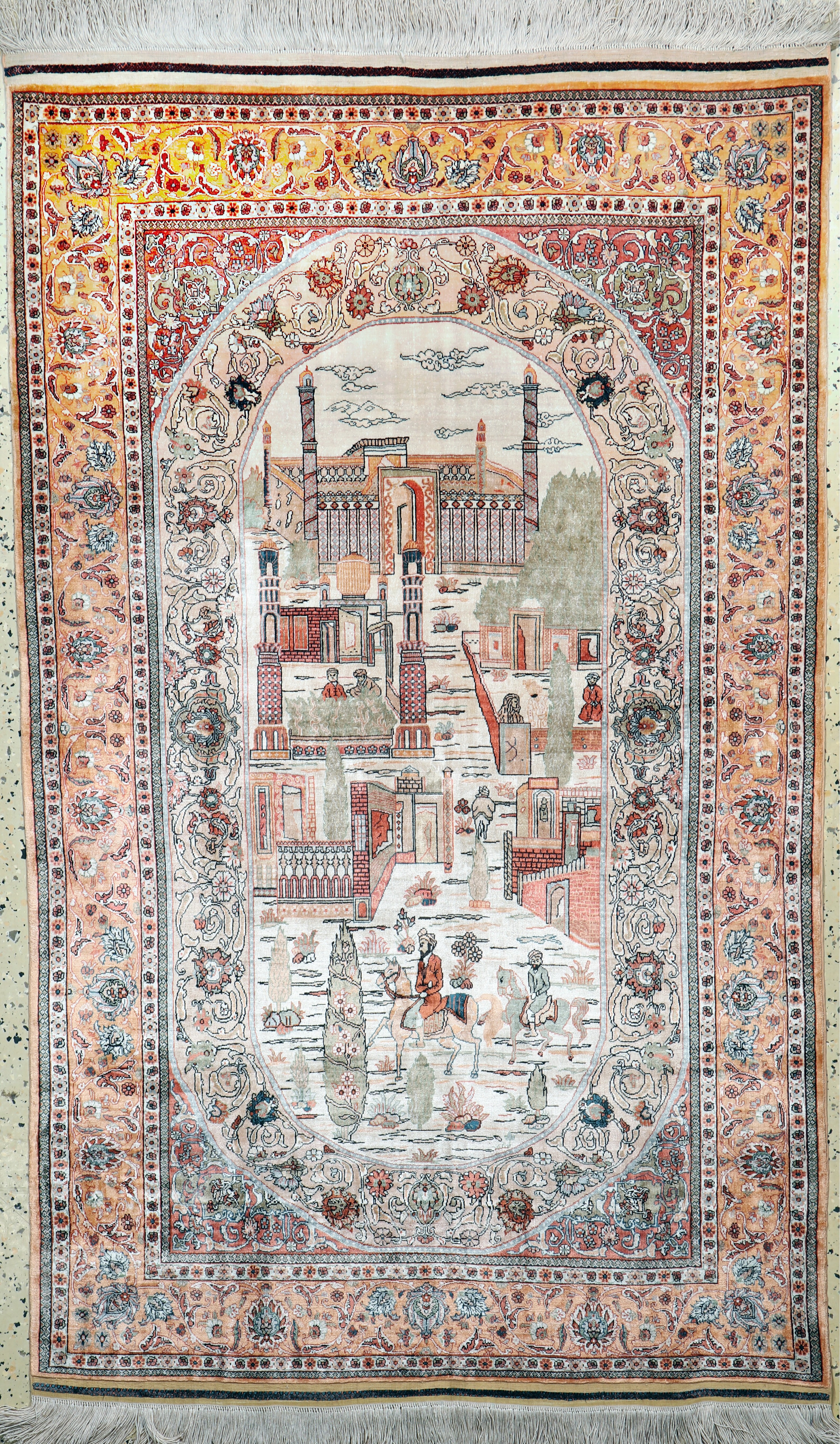 Image 27077794 - Hereke Seide fein, China, Ende 20.Jhd, reine Naturseide, ca. 156 x 94 cm, ca. 1,0 Mio. ...