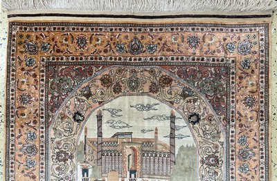 27077794a - Hereke Seide fein, China, Ende 20.Jhd, reine Naturseide, ca. 156 x 94 cm, ca. 1,0 Mio. ...