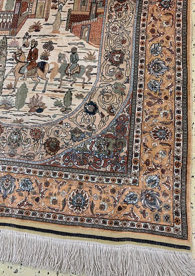 27077794b - Hereke Seide fein, China, Ende 20.Jhd, reine Naturseide, ca. 156 x 94 cm, ca. 1,0 Mio. ...