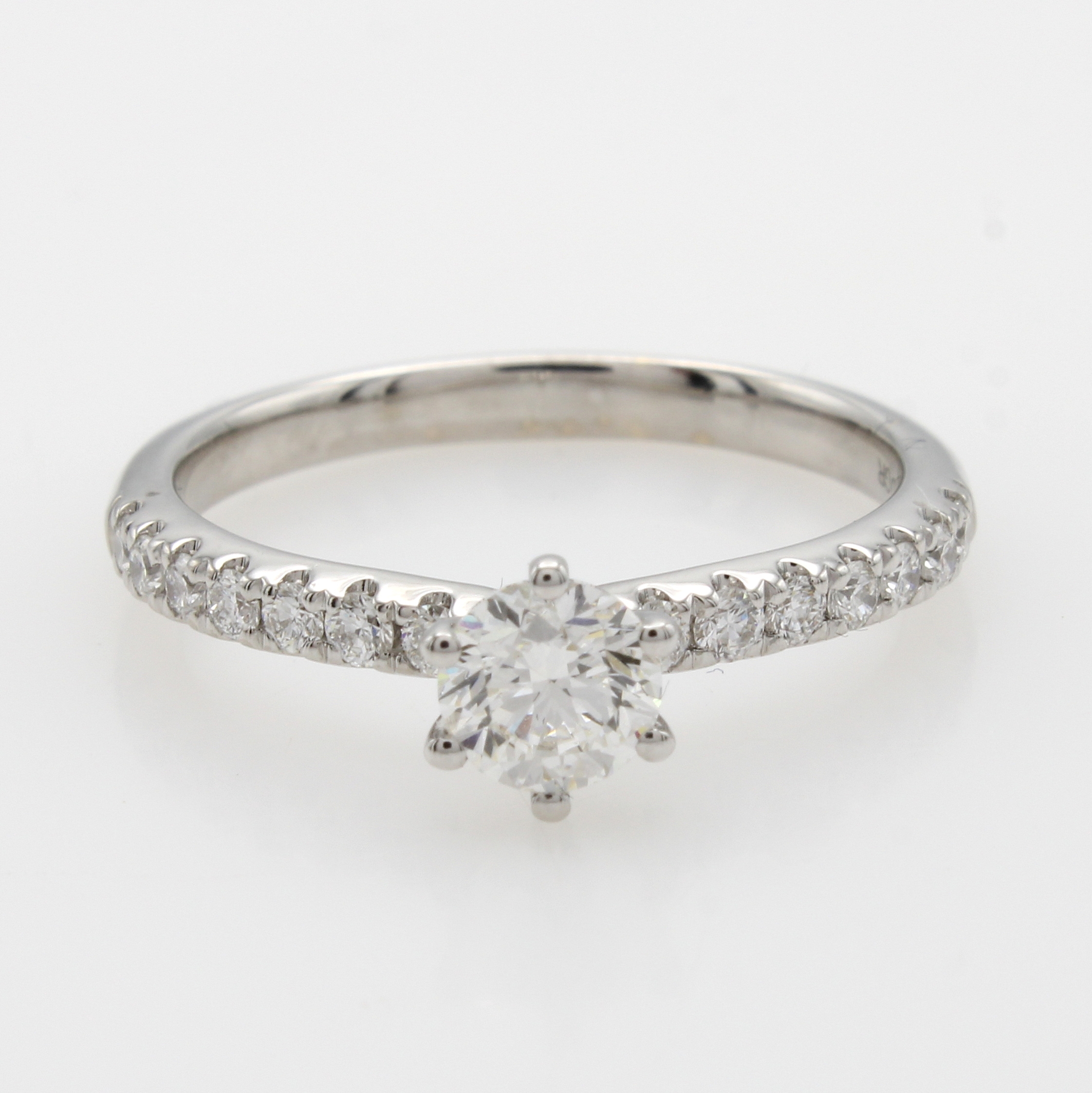 Image 27079084 - Ring mit Brillanten, WG 750/000, Brillant- solitär in 6er Krappenfassung 0.50 ct ...