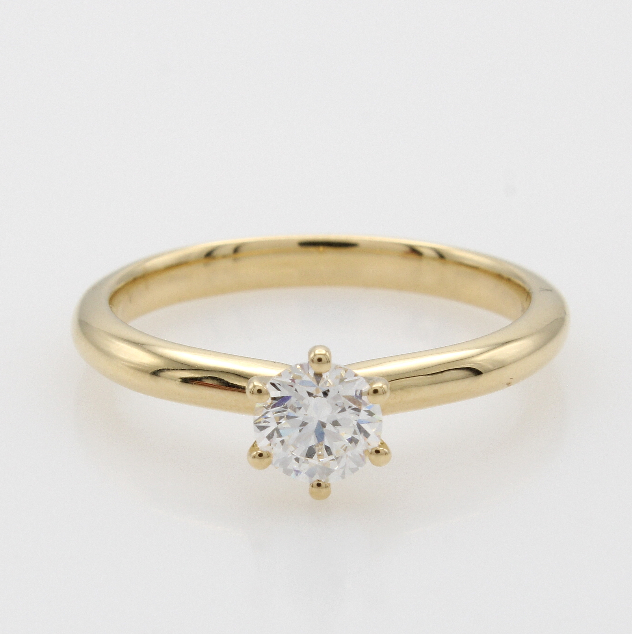 Image 27079106 - Ring mit Brillantsolitär, GG 750/000, Brill.in 6er Krappenfassung 0.50 ct Weiß/si, RW ...