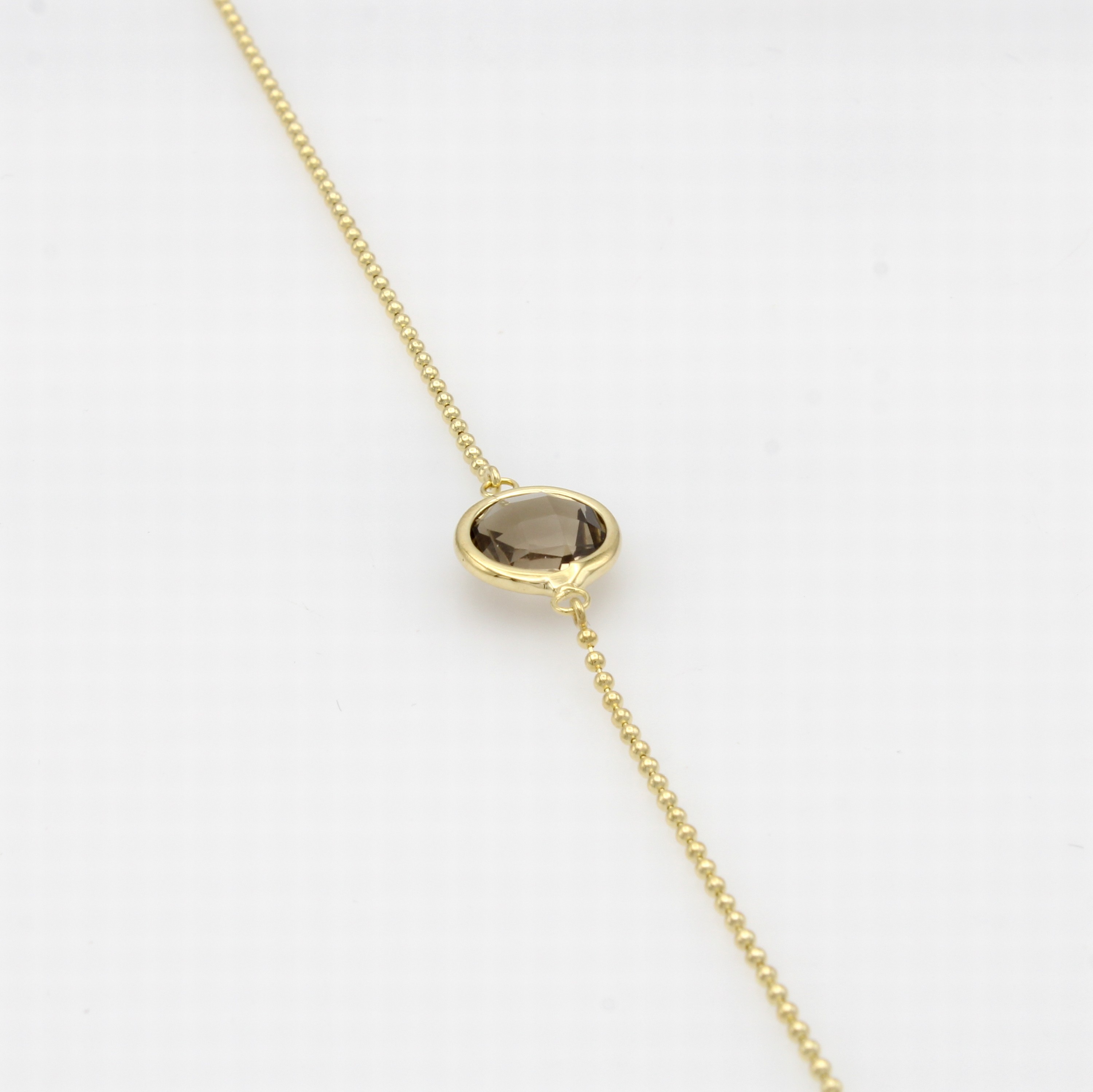 Image 27079370 - Kugelarmband mit Rauchquarz, GG 585/000, fac. Rauchquarz ca. 2.50 ct, in L. ca. 17 u. 19 ...