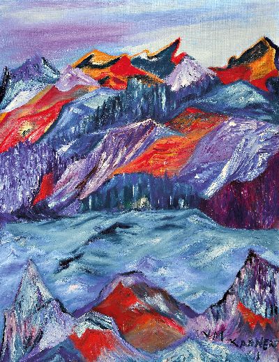 Image Veda Moses Kahnert, 1924 Jamaika-2017, Gebirgslandschaft, Öl/Lwd, rechts unten und auf ...