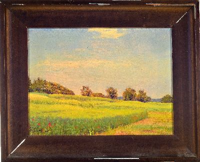 27079634l - Hanny Franke, 1890 Koblenz-1973 Frankfurt am Main, 2 Ölgemälde: Taunuslandschaft, ...