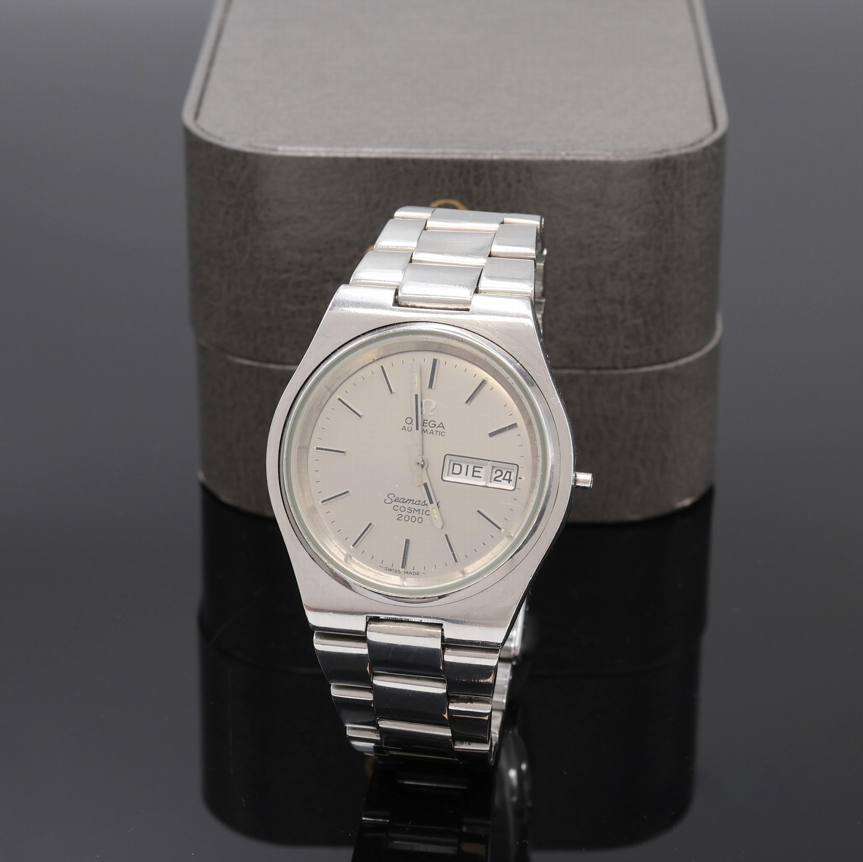 Image 27079742 - OMEGA Herrenarmbanduhr Seamaster Cosmic 2000 in Stahl, Schweiz um 1975, Automatik, ...