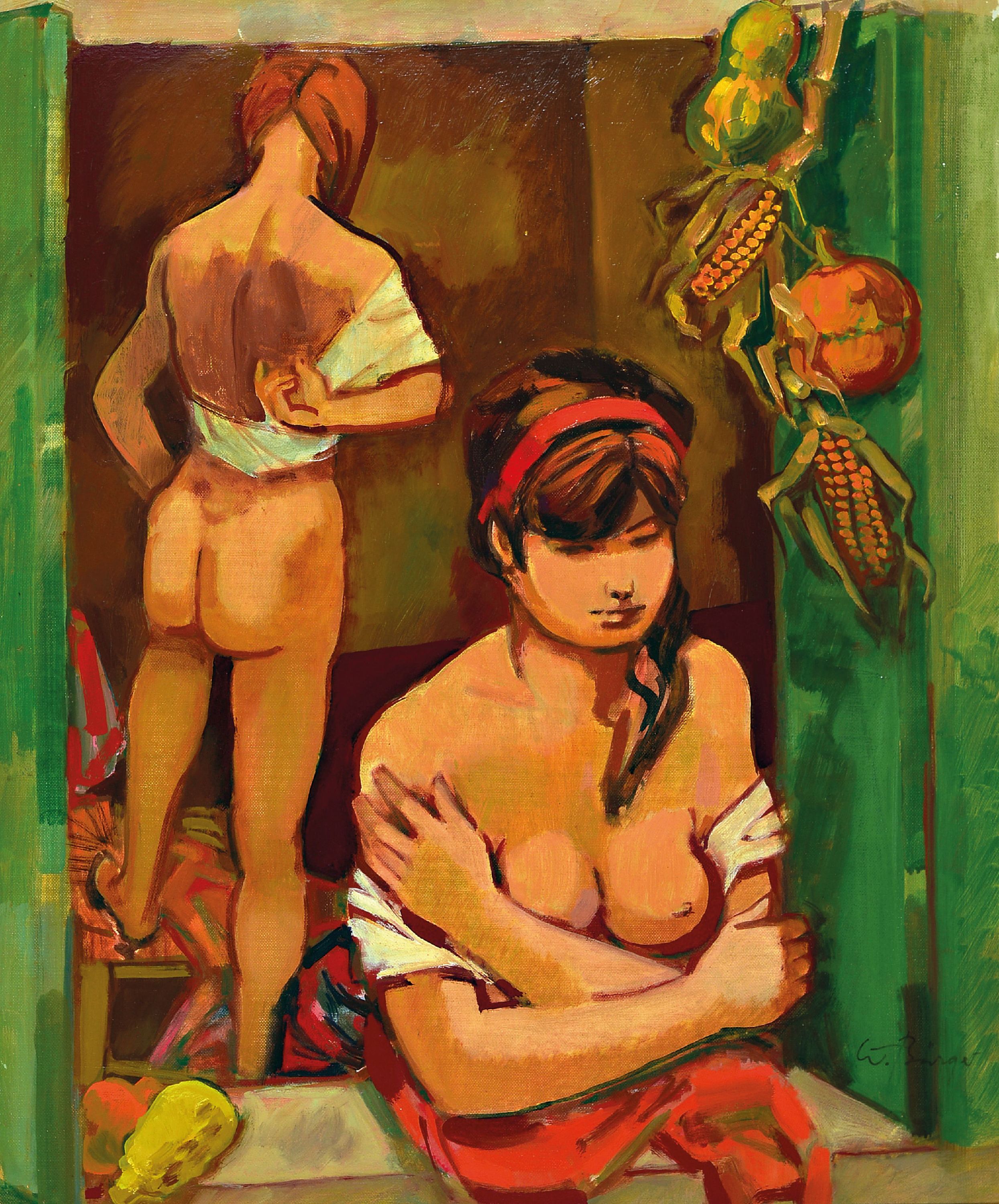 Image 27079787 - Wilhelm Bürger, born 1908 Köthen, was based inMannheim, Two girls at the window, ...