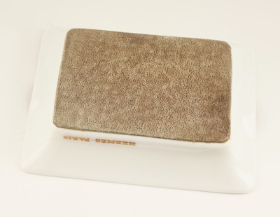 27079748c - Rare HERMES miniature ashtray-pair jungle- series , porcelain, creamcoloured fond with ...