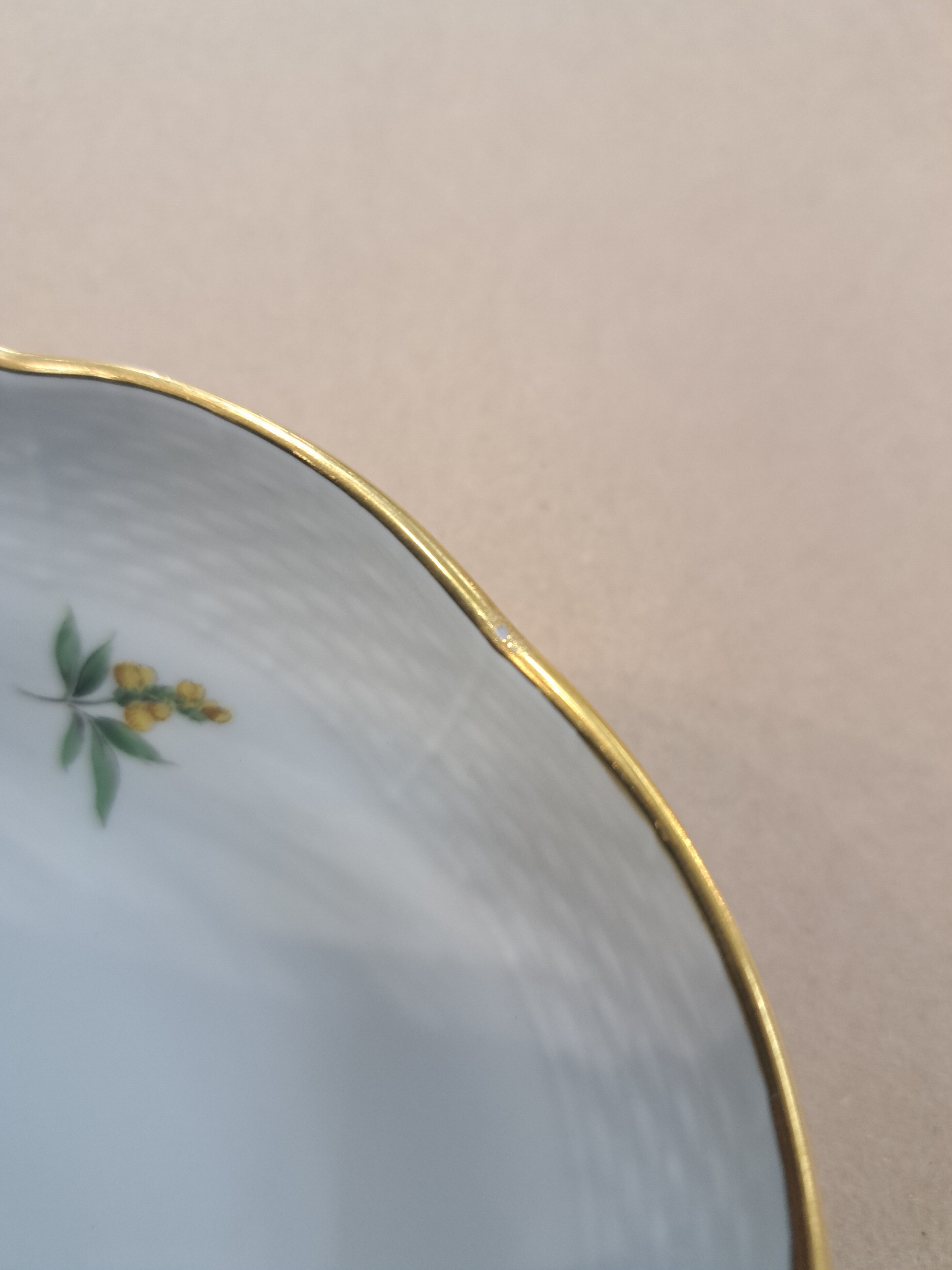 Detail q: Kaffeeservice, Meissen, Vogeldekor, Form "Alt-Ozier", komplett für 6 Personen, Porzellan, feine polychrome Vogelmalerei von heimischem ...