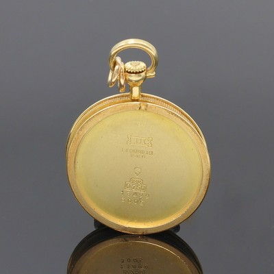 27079973d - CHOPARD offene Damentaschenuhr in GG 750/000, Schweiz um 1970, Handaufzug, geriffelter ...