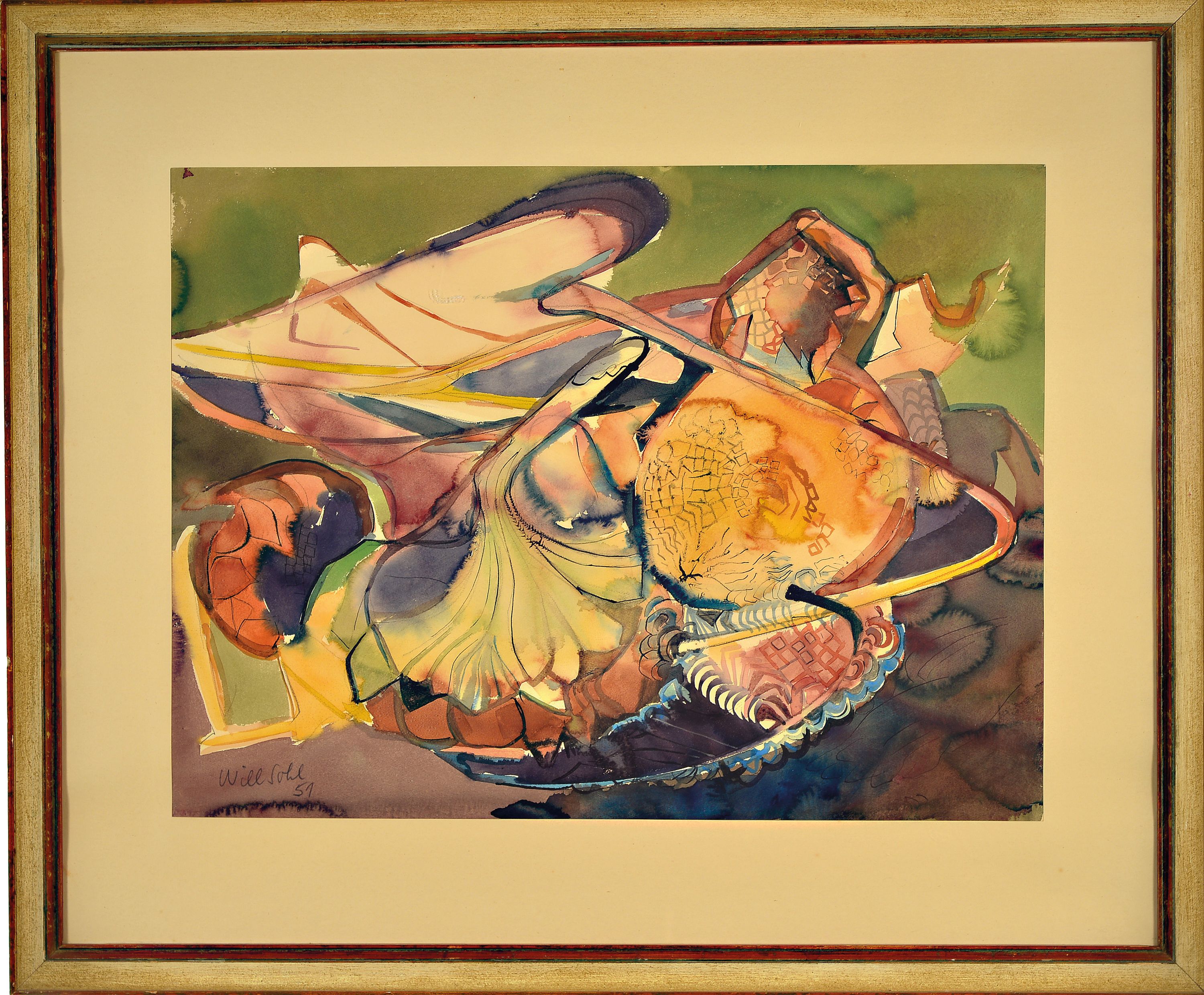 Image 27080088 - Will Sohl, 1906-1969 Ludwigshafen, Stillleben, Aquarell auf Papier, links unten signiert ...