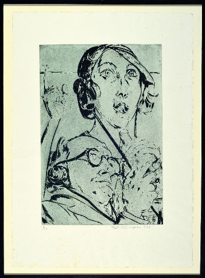 27080174k - Max Ackermann, 1887-1975, ´Radio´, Kaltnadelradierung von 1924, handsign. und num. ...
