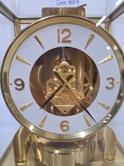 27081783b - Tischuhr Atmos, Jaeger-LeCoultre um 1965, vergoldetes Messinggehäuse und Werk, ...