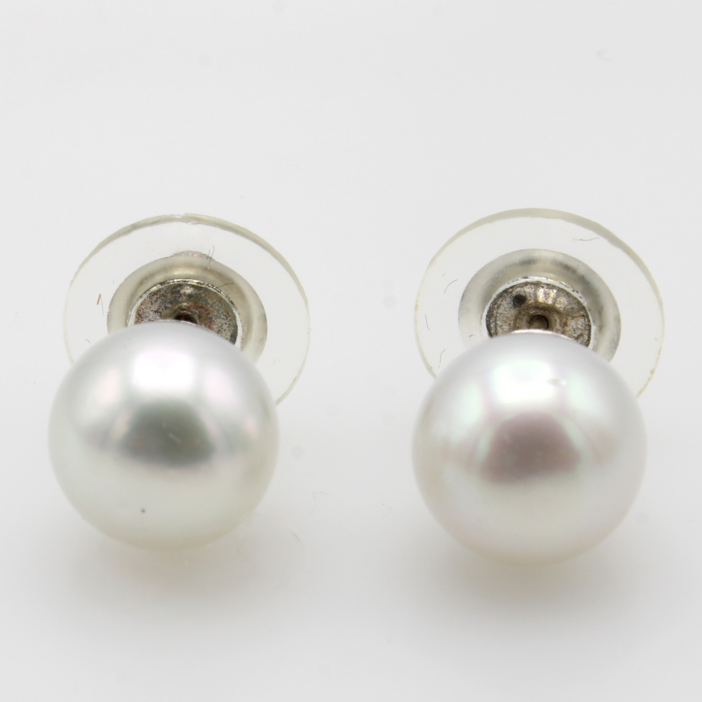 Image 27081826 - Paar Ohrstecker mit Südseezuchtperlen, WG 750/000, weiße Perlen, D. ca. 11 mm ...
