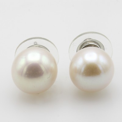 Image Paar Ohrstecker mit Süßwasserzuchtperlen, WG585/000, l. roséfarb. Perlen, D. ca. 2.4 ...