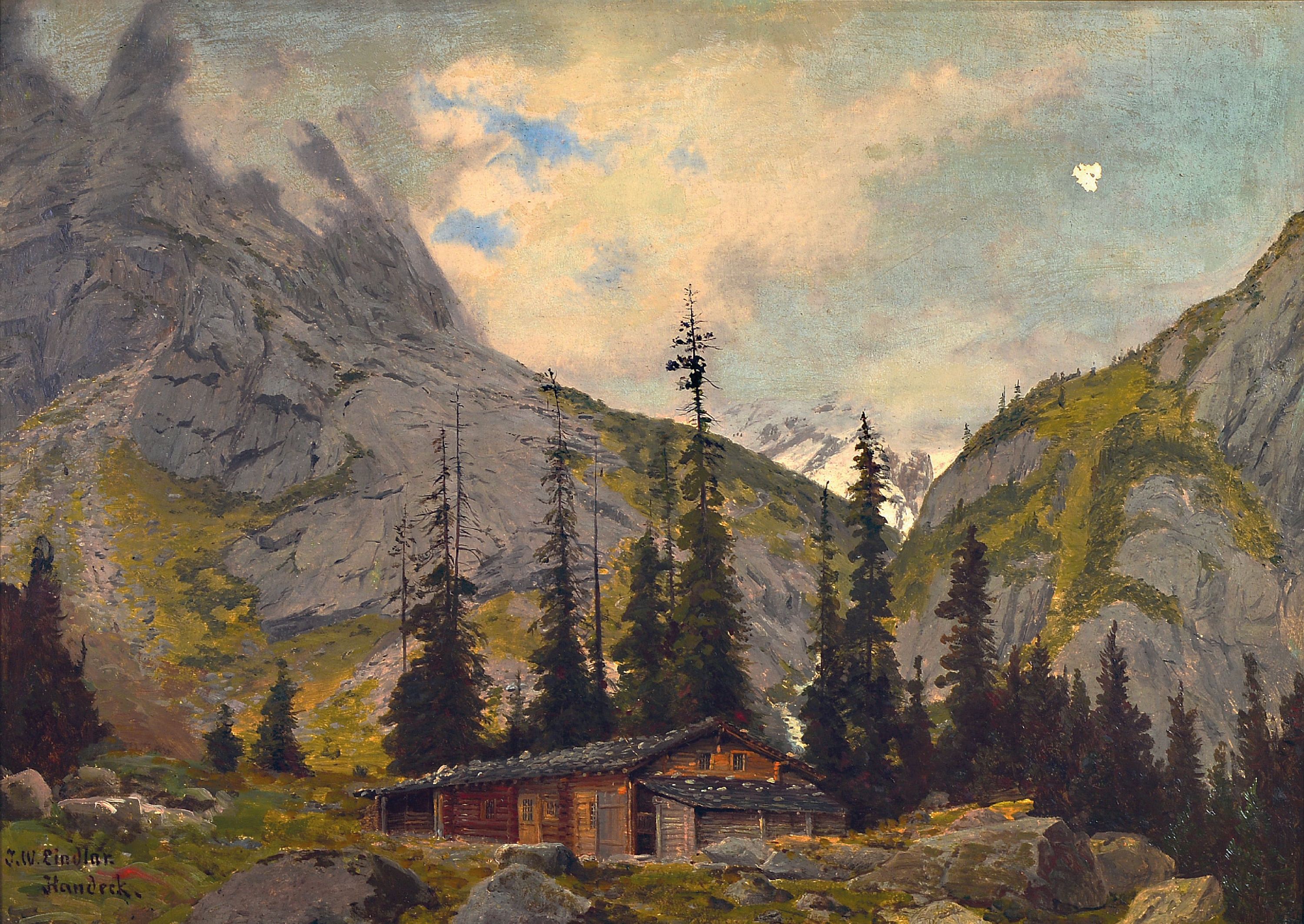 Image 27082152 - Johann Wilhelm Lindlar, 1816 Bergisch Gladbach - 1896 Düsseldorf, Hochgebirgslandschaft ...