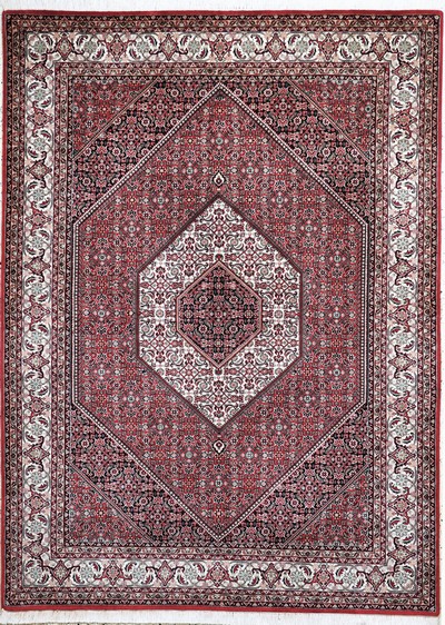 Image Bidjar fein, Indien, Neu, Korkwolle mit Seide, ca. 240 x 176 cm Schätzpreis: 1250, - ...