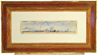 27083271k - Lyonel Feininger, 1871-1956 New York, Segelboote auf einem Vorgebirgssee, Aquarell und ...