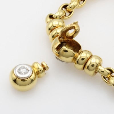 27084052a - Collier mit Brillanten, sign. ´Leo Wittwer´, GG/WG 750/000, 2 Brill. zus. ca. 0.25 ct ...