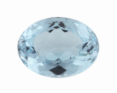 Image Loser Blautopas (beh.), ca. 12.03 ct, ovalfacett., ca. 15.79 x 11.97 x 7.82 mm, schöne ...
