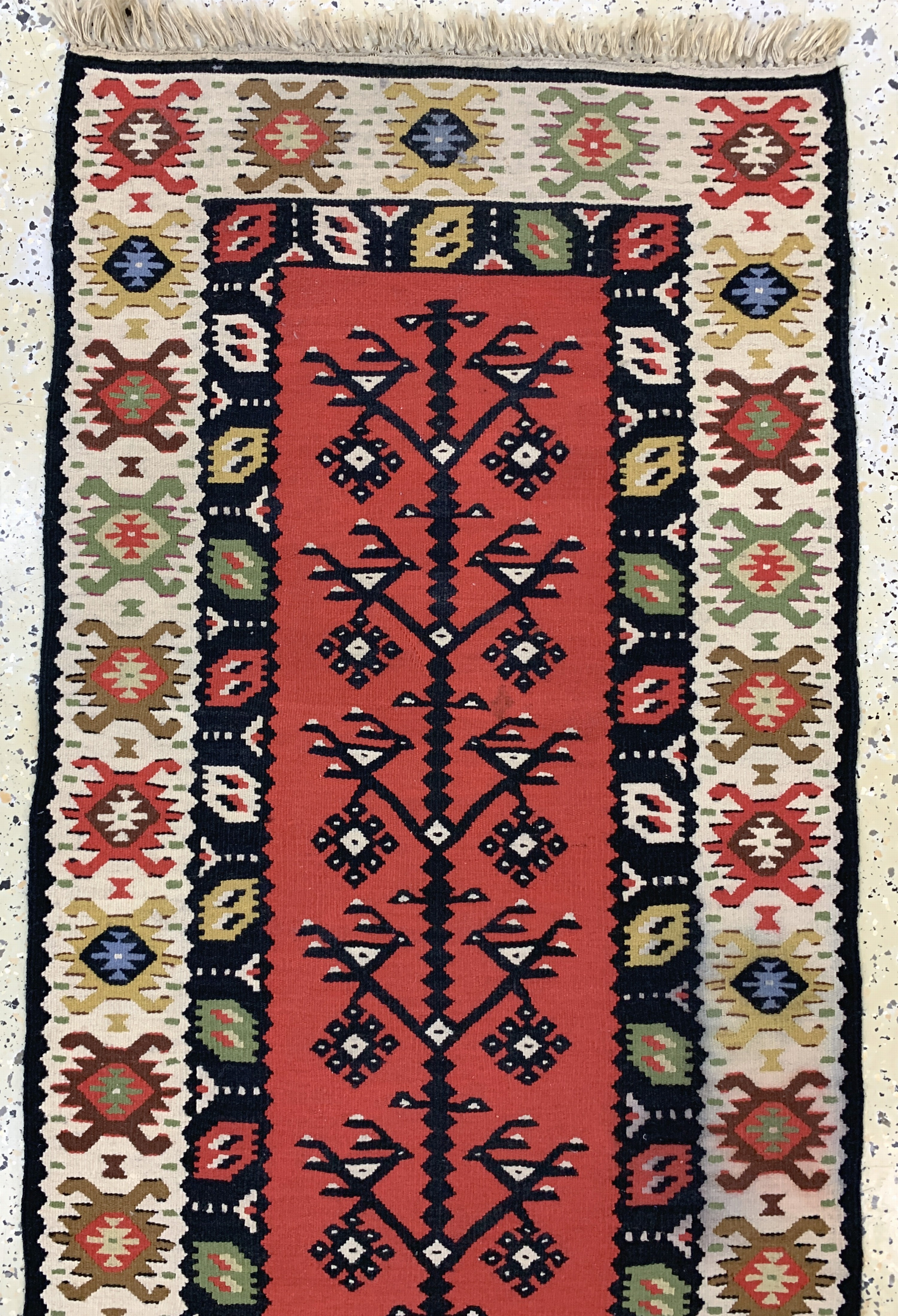 Detail a: Sarkoy Kelim, Türkei, Mitte 20.Jhd., Wolle auf Baumwolle, ca. 238 x 74 cm, EHZ: 2
