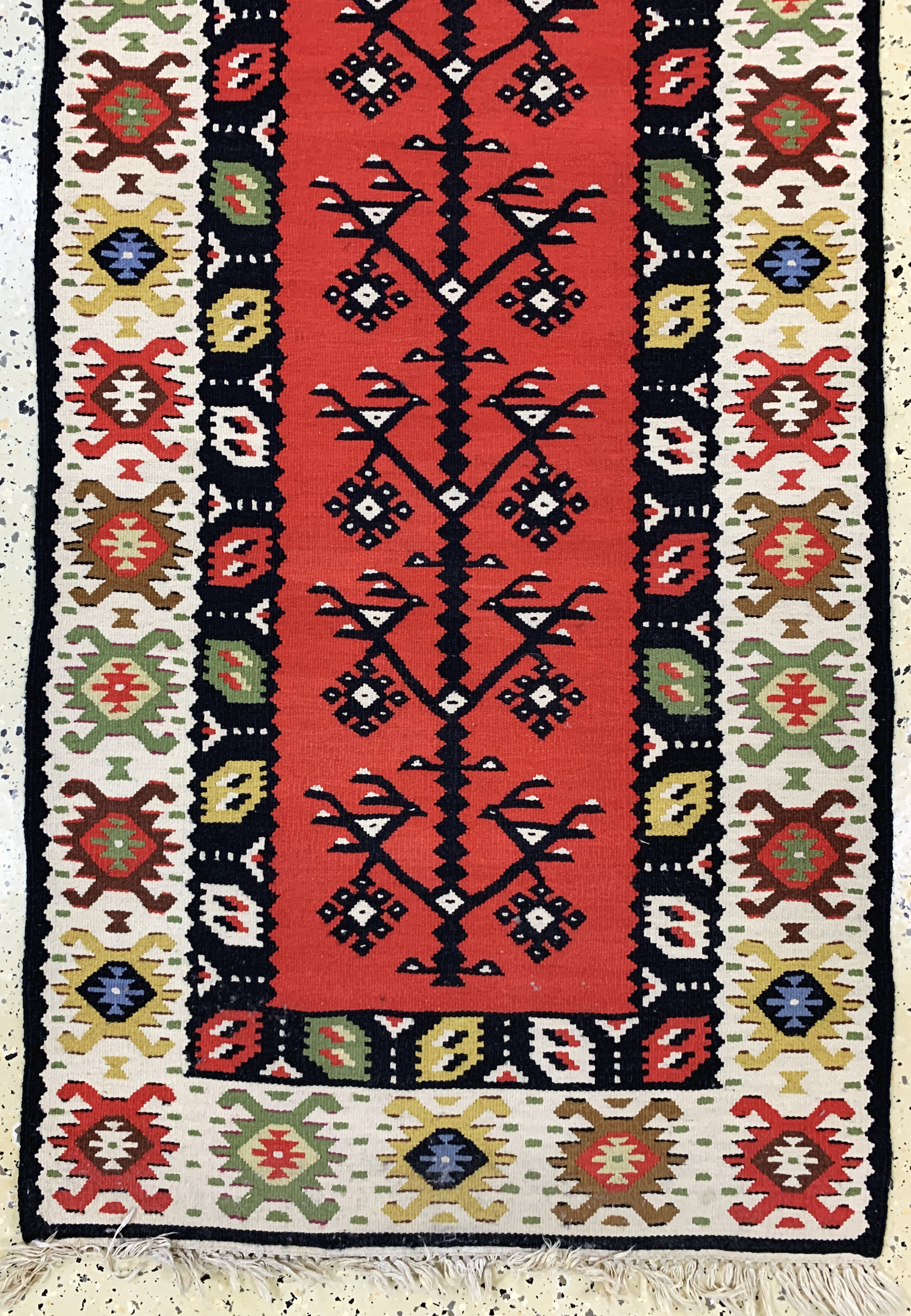 Detail c: Sarkoy Kelim, Türkei, Mitte 20.Jhd., Wolle auf Baumwolle, ca. 238 x 74 cm, EHZ: 2